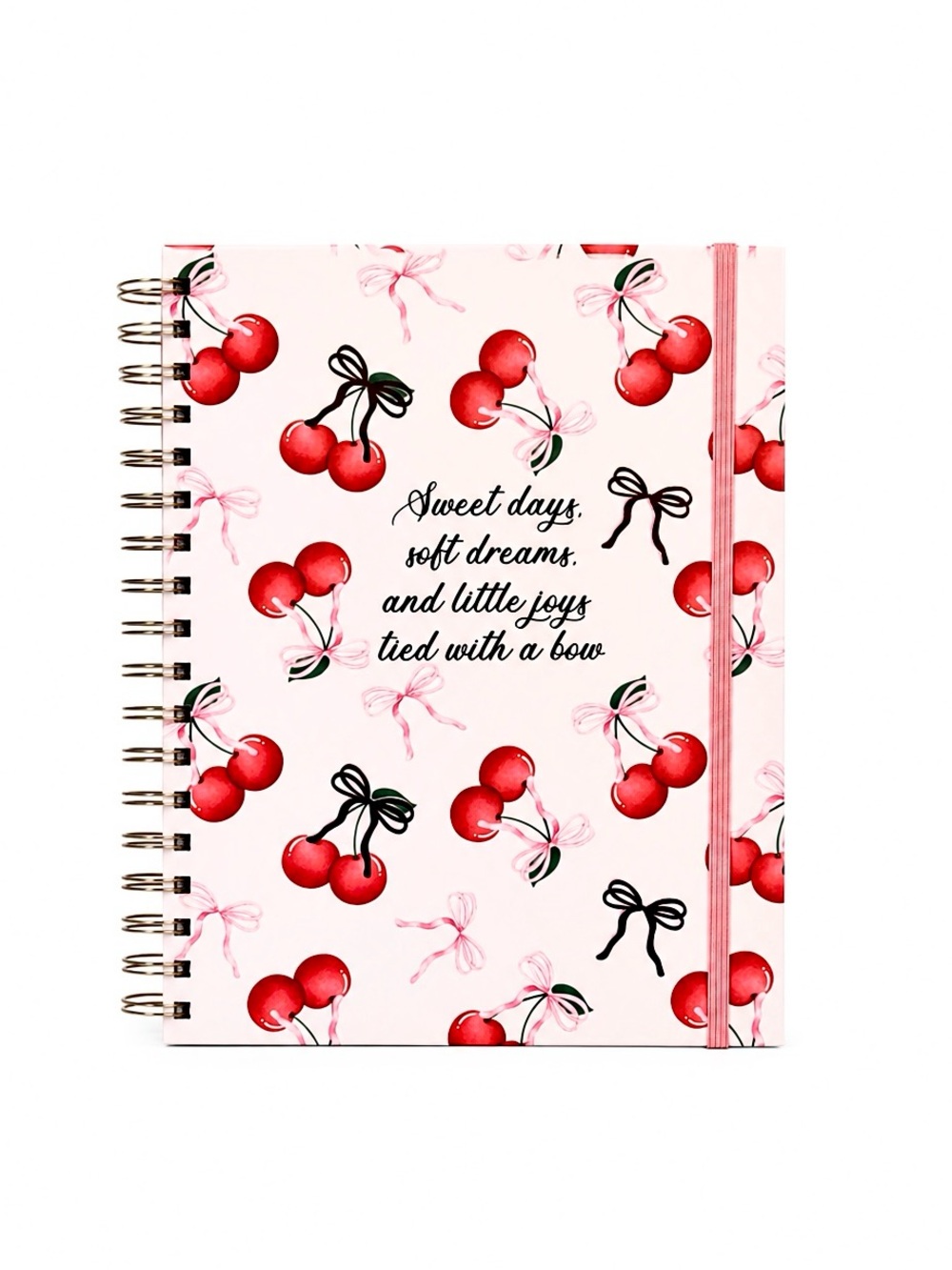 Cherry Print Large Spiral Notebook - NWT